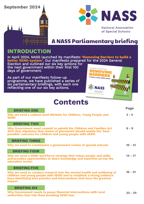 As part of our manifesto follow-up programme, we have published a series of six parliamentary briefings with each one reflecting one of the six key actions from our manifesto.